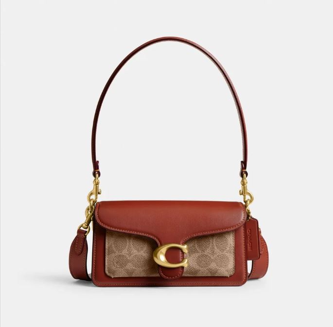 Coach Tabby Shoulder Bag With Signature Canvas