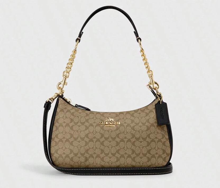 COACH Teri Shoulder Bag In Sinature Canvas