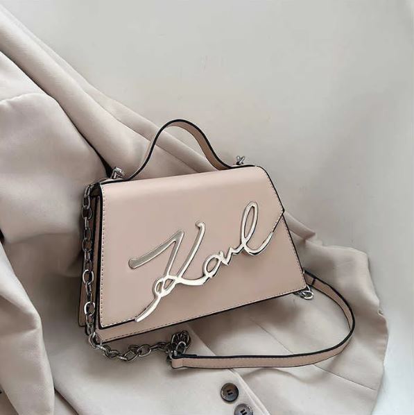 Karl Lagerfeld K Signature Leather Shoulder Bag