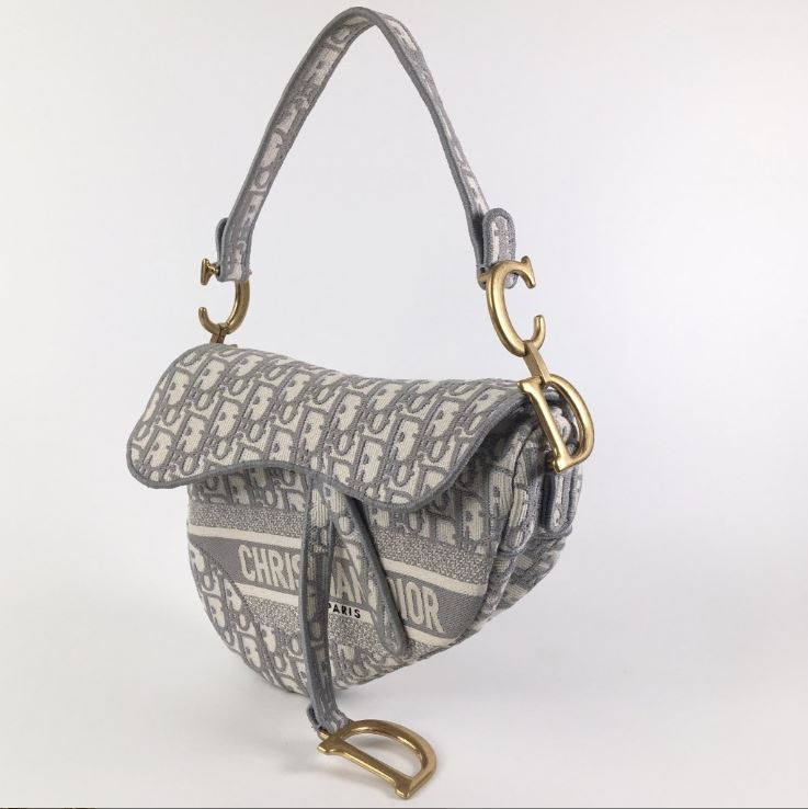 Dior Saddle Bag Oblique Embroidered