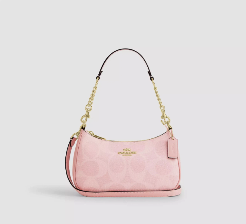 COACH Teri Shoulder Bag In Sinature Canvas