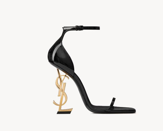 Saint Laurent OPYUM Sandals In Patent Leather