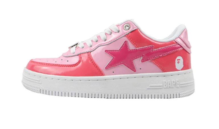 A Bathing Ape Bape Sta M2 Low Top Leather + Extra Laces + Socks Women