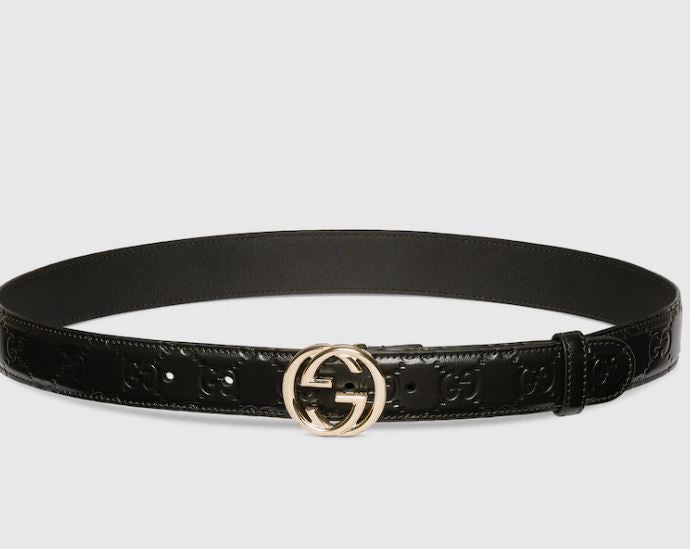 Gucci Men's Belt With Gold Buckle