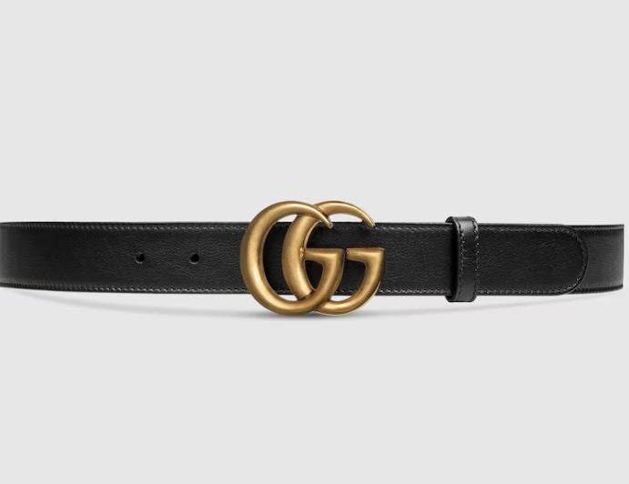 Gucci Men's Belt With Gold Buckle