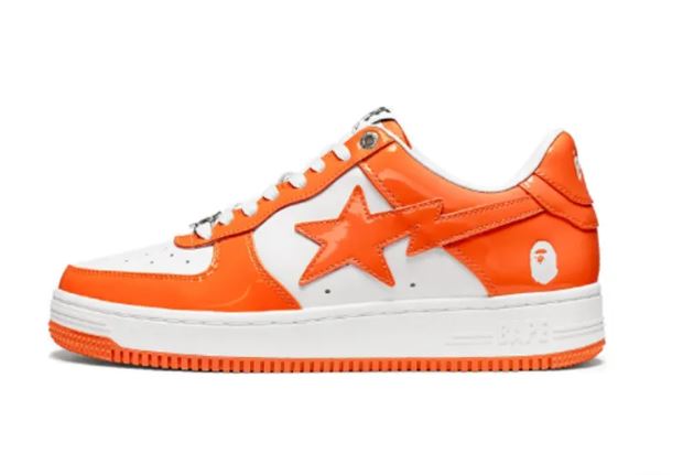 A Bathing Ape Bape Sta M2 Low Top Leather + Extra Laces + Socks Women