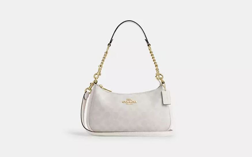 COACH Teri Shoulder Bag In Sinature Canvas